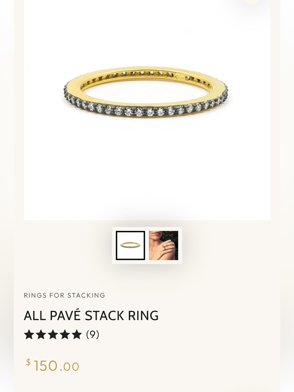 *NEW*Sz 10* Freida Rothman*All Pave Stack - Picture 5 of 5